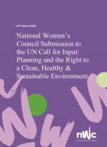 Submission to UN Call for Input: Planning and the Right to a Clean Healthy & Sustainable Environment